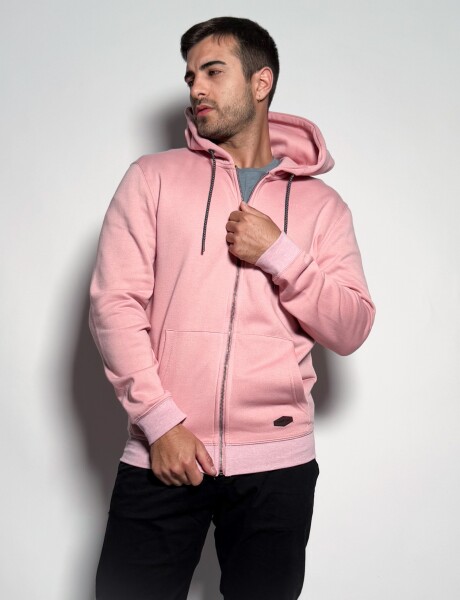 Campera lisa de felpa Caspian Rosado