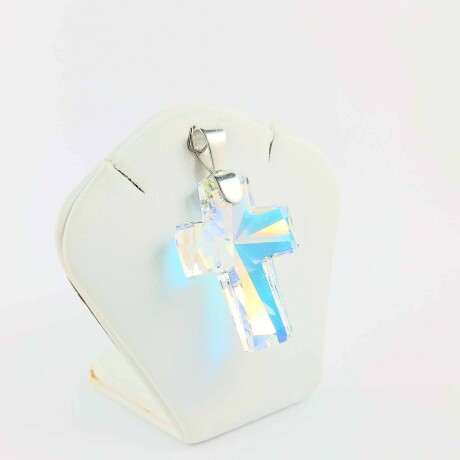 Cruz de cristal y plata 925. Cruz de cristal y plata 925.