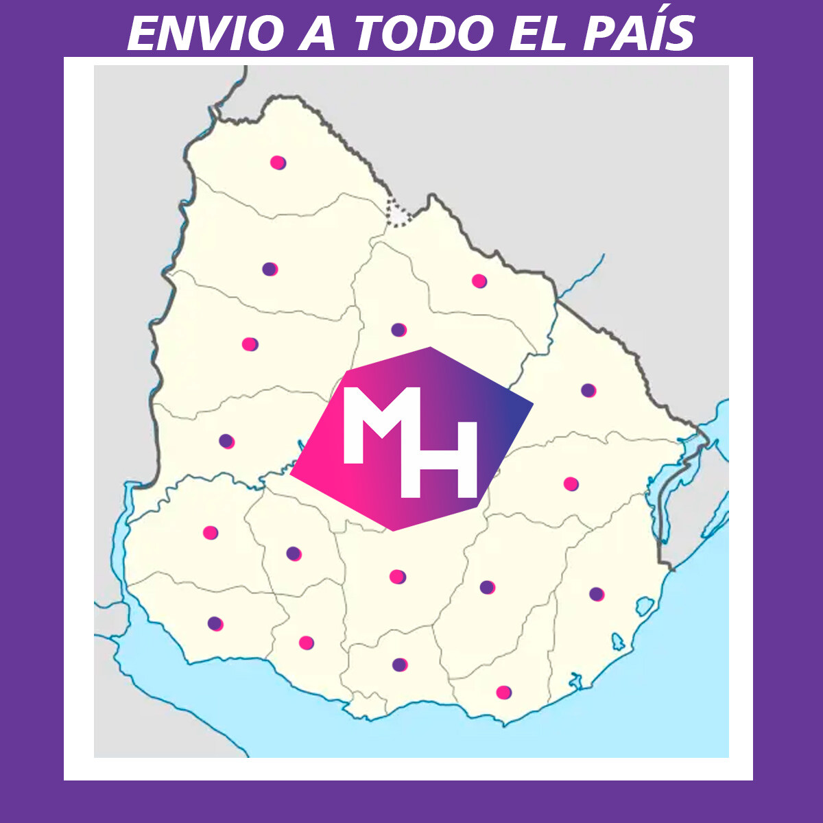 Por Agencia al interior del País 24 a 72hs