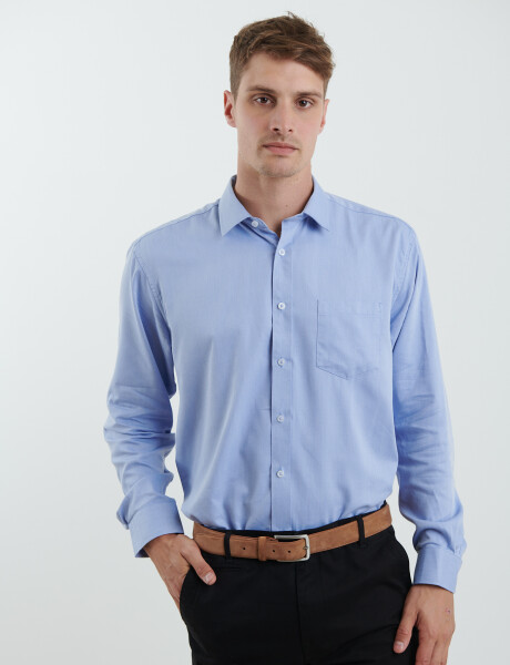 012628 CAMISA HARRINGTON LABEL Azul