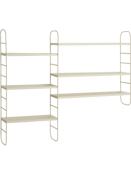Estante pared VANDRUP 6 estantes regulable beige Estante pared VANDRUP 6 estantes regulable beige