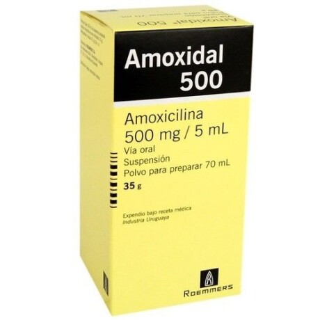 Amoxidal 500 mg suspensión 150 ml Amoxidal 500 mg suspensión 150 ml