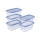 Pack x 5 Recipientes Rectangulares POP 380 ml - AZUL