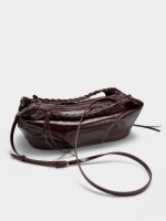 Bolso De Mano De Charol burdeos