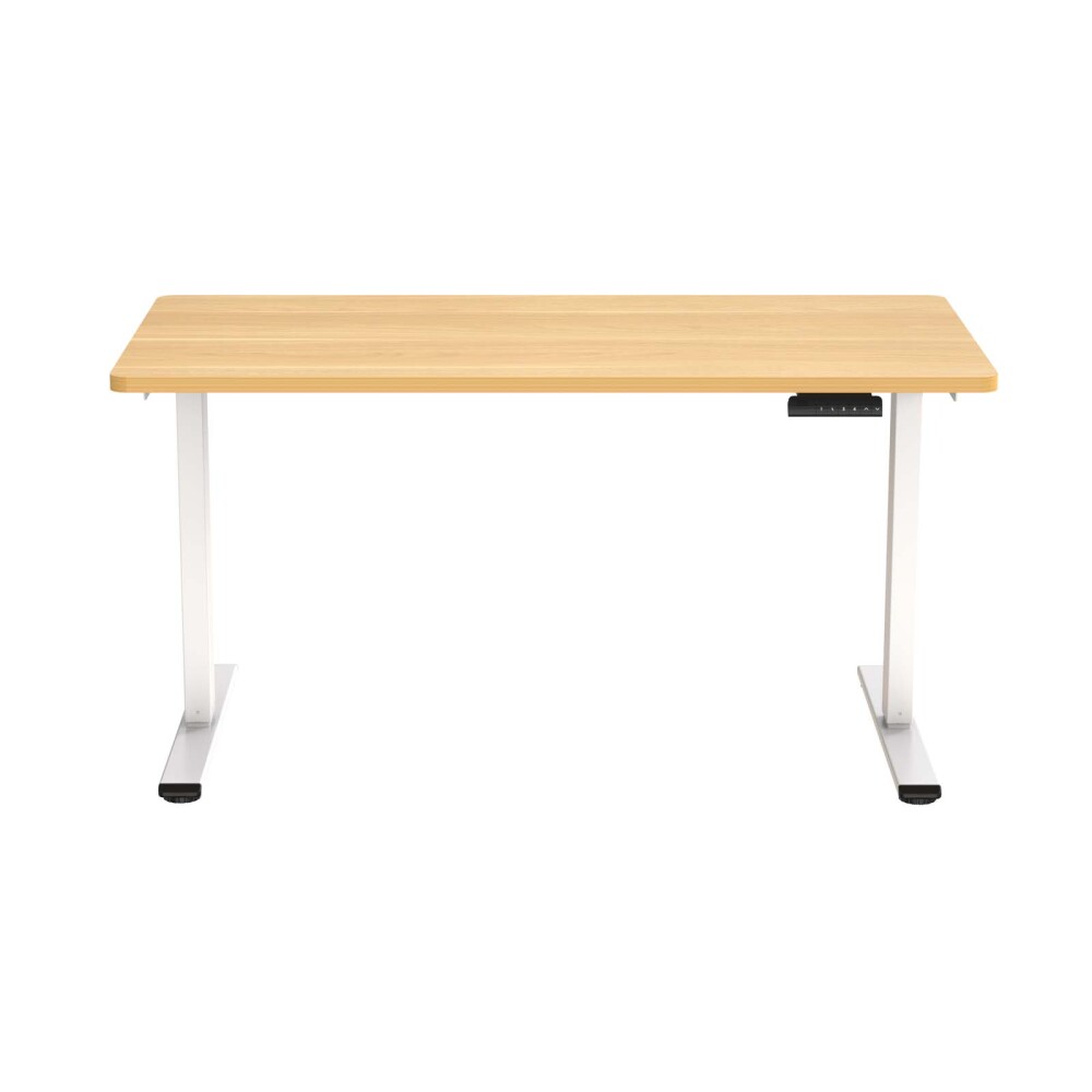 ESCRITORIO REGULABLE METAL-Y-MDF NATURAL-BEIGE E1PRO