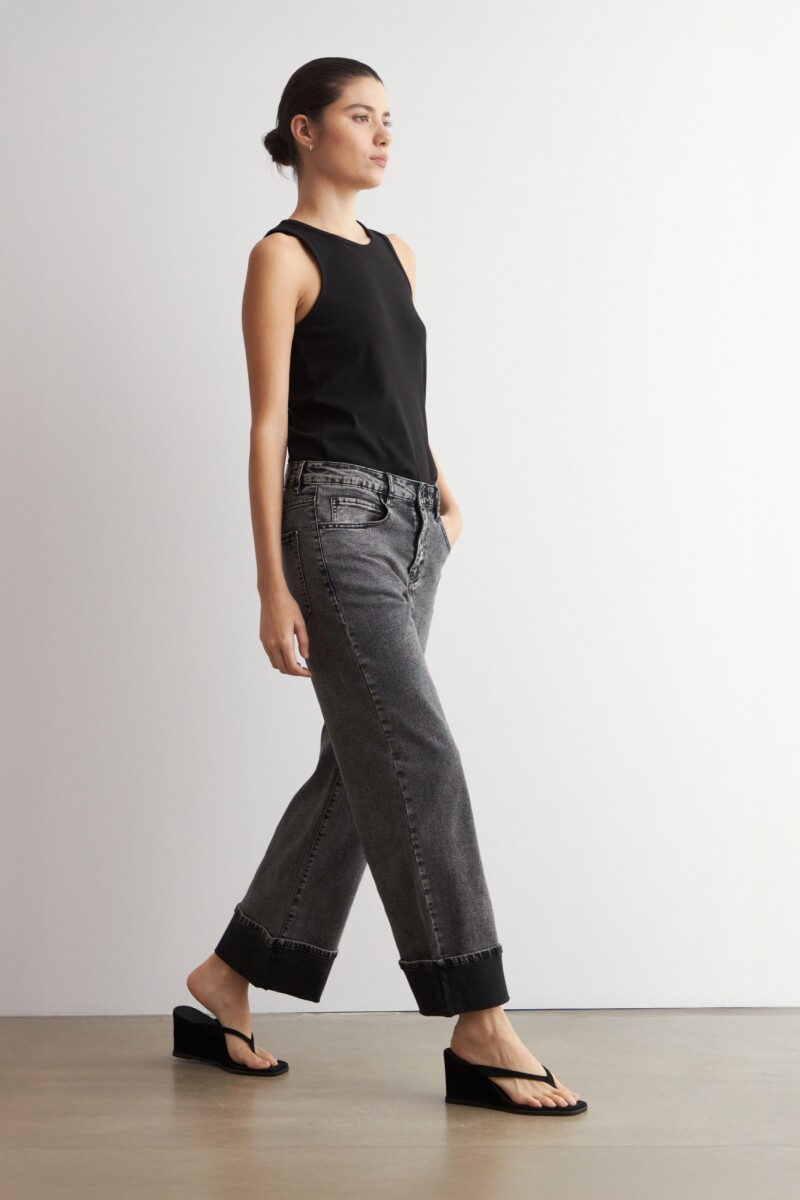 Jean culotte Paulina - gris oscuro 
