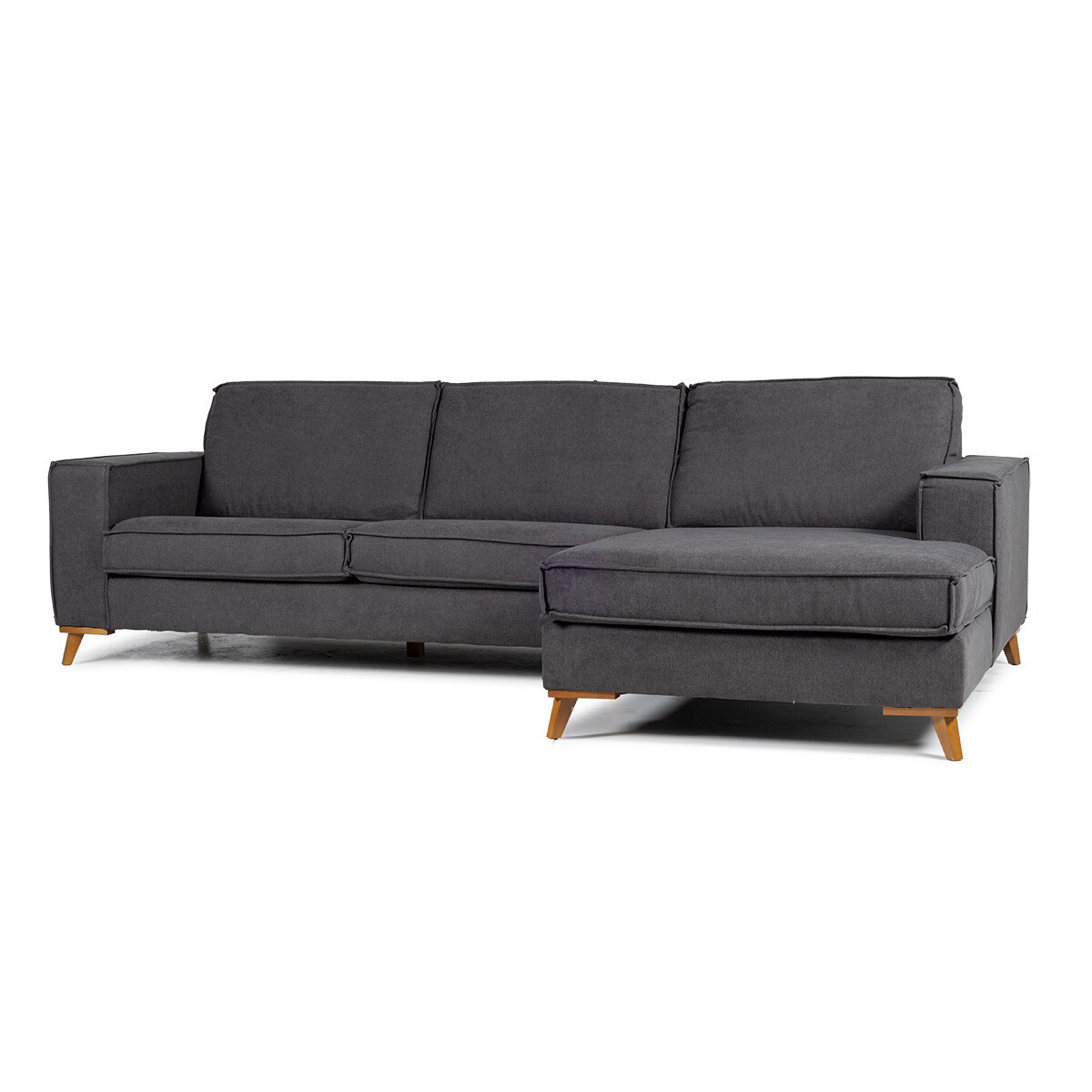 Rinconera Arne - Tela Microfibra - Chaise Derecho - Rivera 22 (Grafito) 