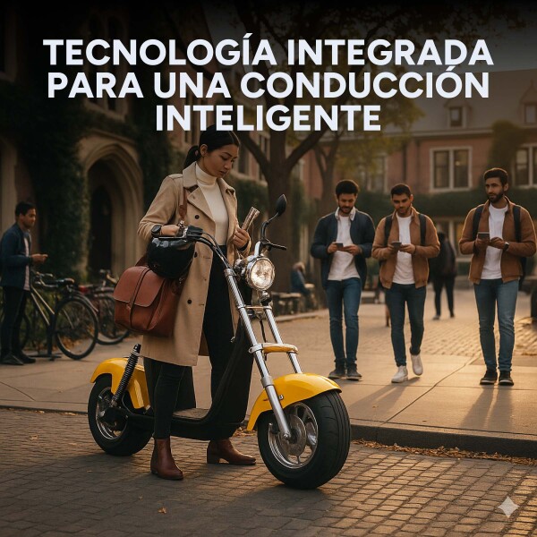 Moto Electrica Gogreen Deluxe 1500W 16Ah 30Km Autono. 45Km/h Color Variante Amarillo