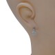 Caravanas En Oro 18K Blanco Y Brillantes Caravanas En Oro 18K Blanco Y Brillantes