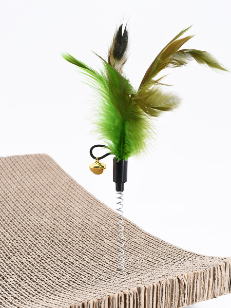 RASCADOR CON PLUMA BEIGE