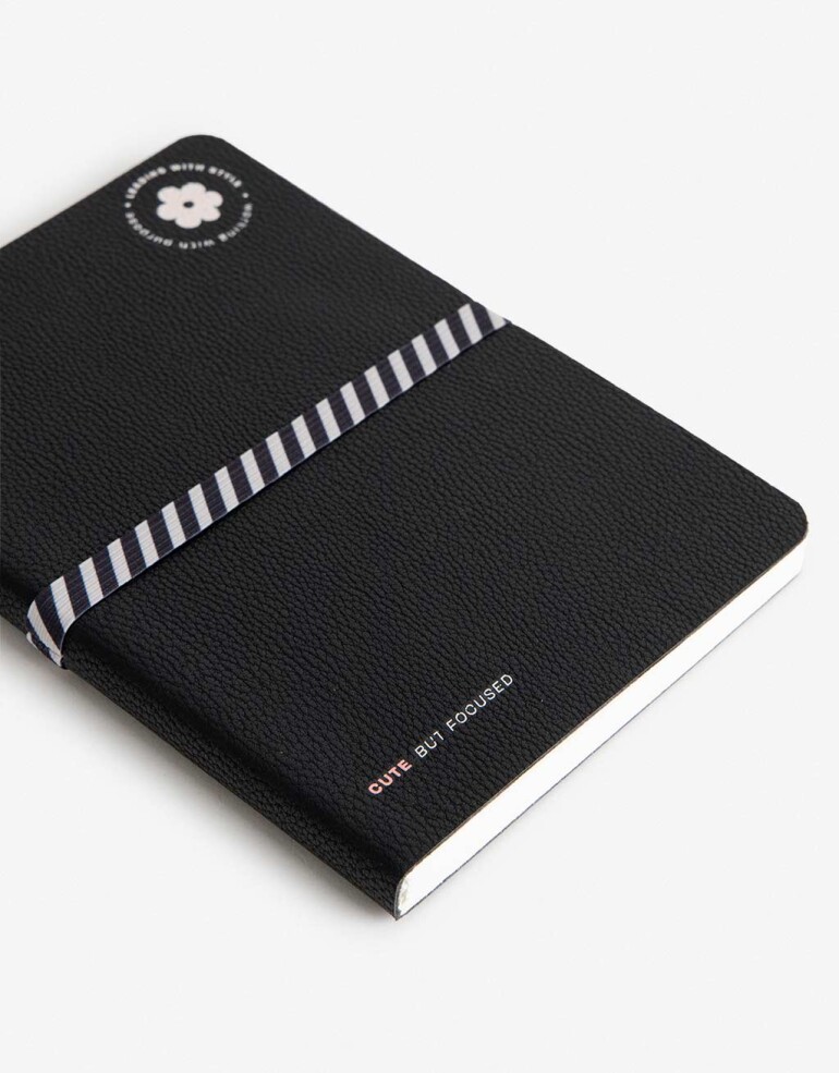 Anotadores Cuadernos y Memos Cuaderno Cuaderno De Pu Con 80 Hojas Rayadas Y Cierre Elástico - Combinacion Tricolor