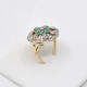 Anillo Oro 18K, Brillantes, Diamantes Y Esmeraldas Anillo Oro 18K, Brillantes, Diamantes Y Esmeraldas