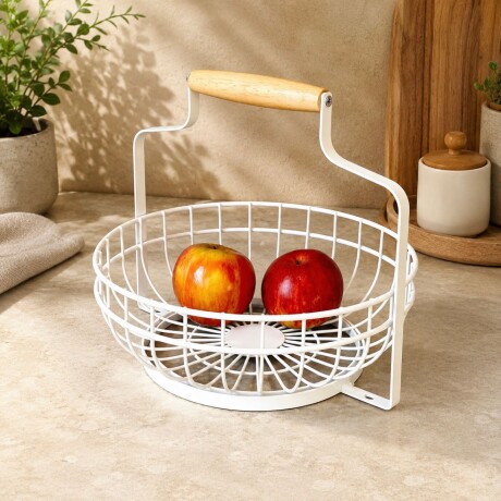 Frutera Metálica Mango Madera Largo 27cm x Alto 25cm Frutera Metálica Mango Madera Largo 27cm x Alto 25cm