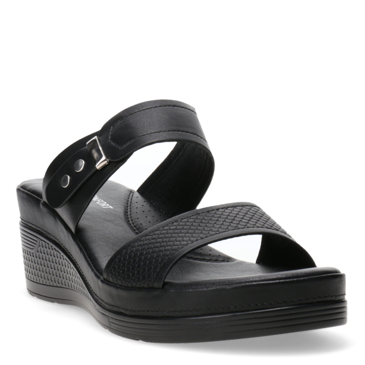 Sandalias de Mujer Lady Confort HAYS con dos tiras - Negro 