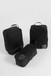 Set de 3 estuches de viaje con compartimentos medianos negro