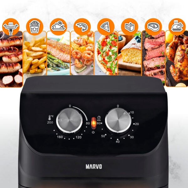 Freidora Sin Aceite Marvo 4l Timer Control Temperatura Freidora Sin Aceite Marvo 4l Timer Control Temperatura