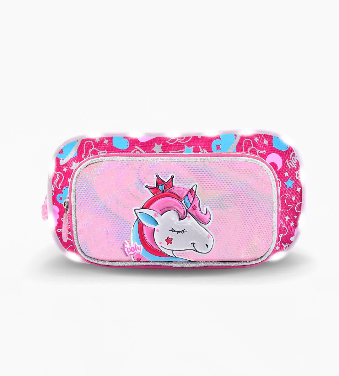 Cartuchera Footy Unicornio Bolsiillo F19062 - Fucsia - Rosa 