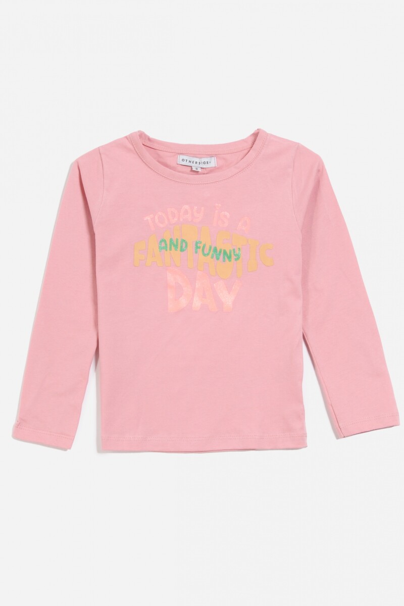 Remera Fantastic day ROSA