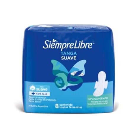 SIEMPRE LIBRE TOALLAS TANGA SUAVE 8 UNIDADES SIEMPRE LIBRE TOALLAS TANGA SUAVE 8 UNIDADES