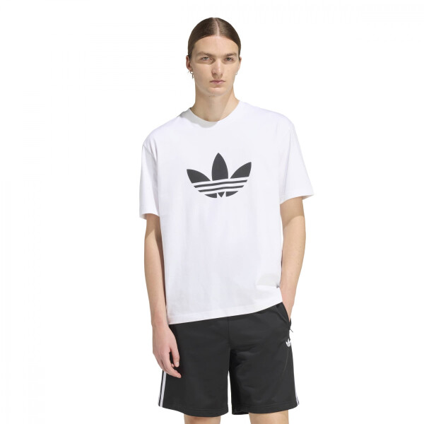 REMERA ADIDAS TREFOIL T.5SHIRT Hombre KE0901 Blanco-negro