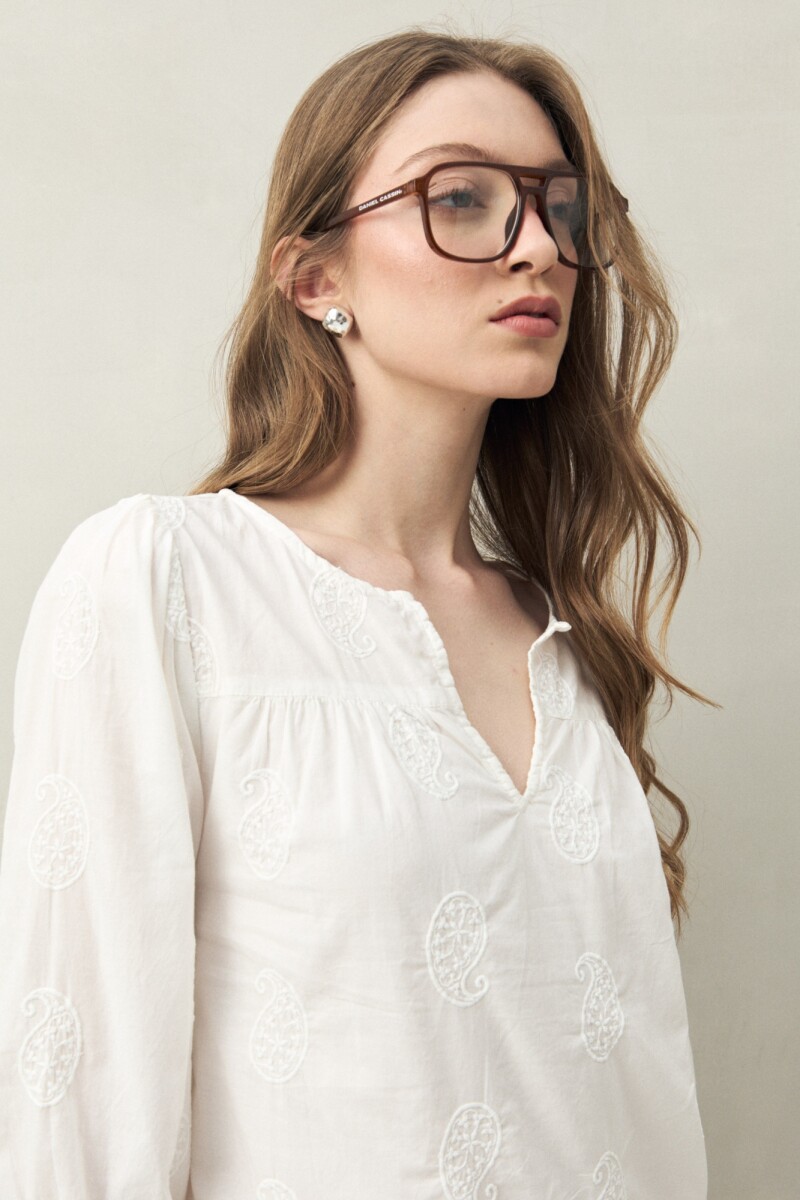 VESTIDO BULGARO Blanco