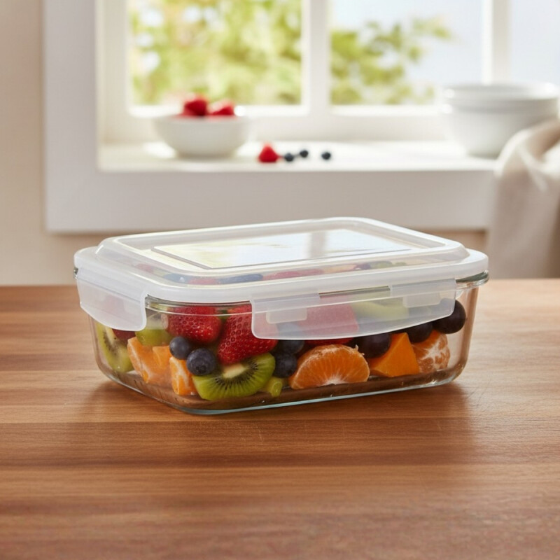 Pote hermético de vidrio 1040ml TRANSPARENTE