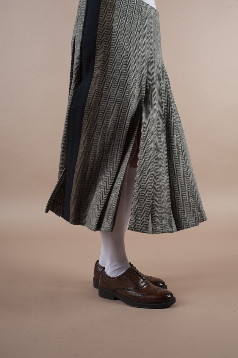 FALDA MIDI Gris