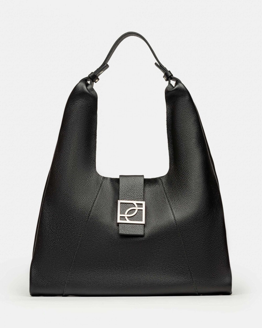 Bolso Signature en cuero graneado Negro