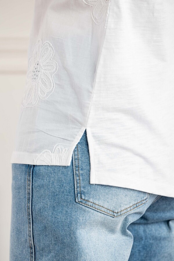 Remera Esocte V Algodón Soft Blanco