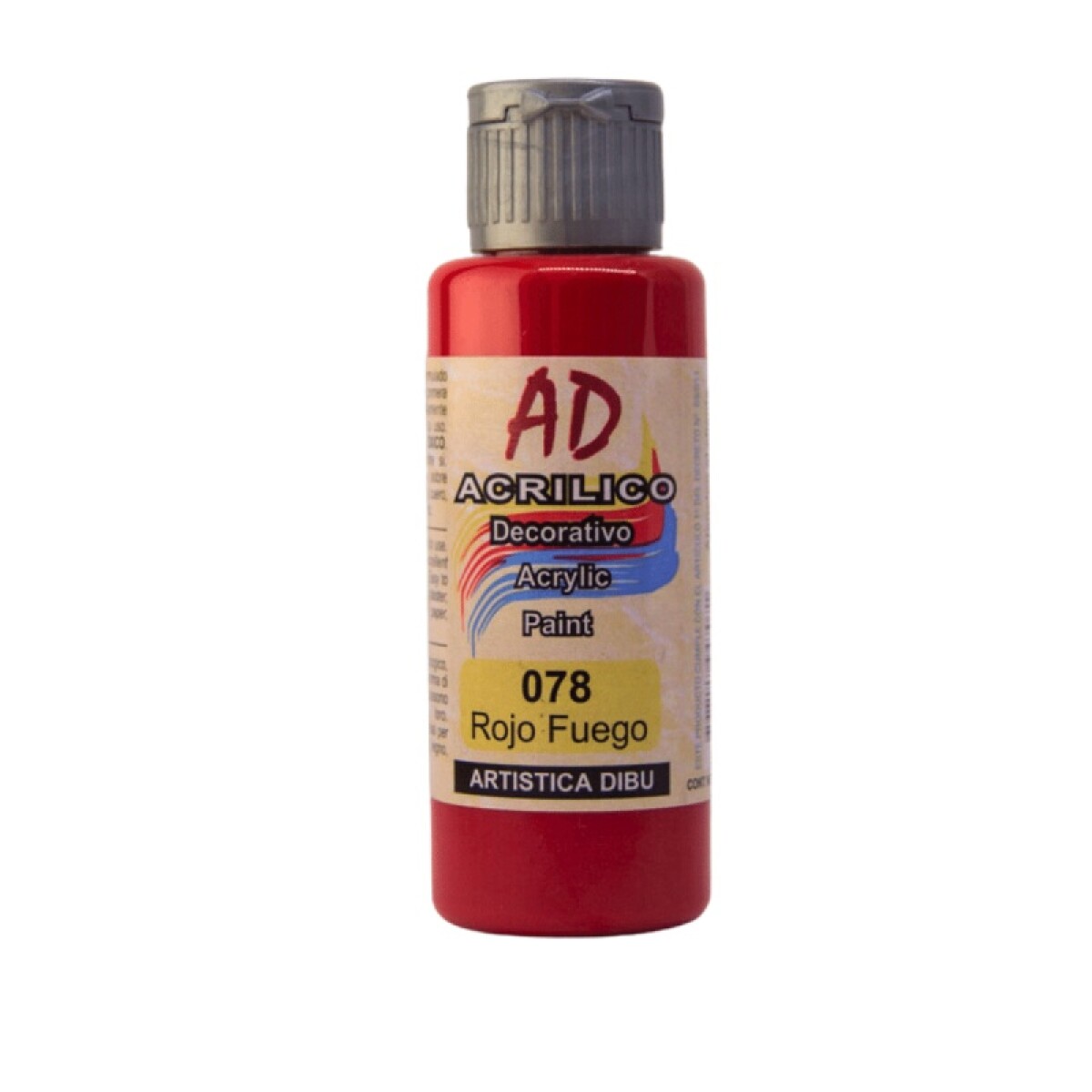 Acrílico Decorativo Ad 60 Ml Rojo Fuego 