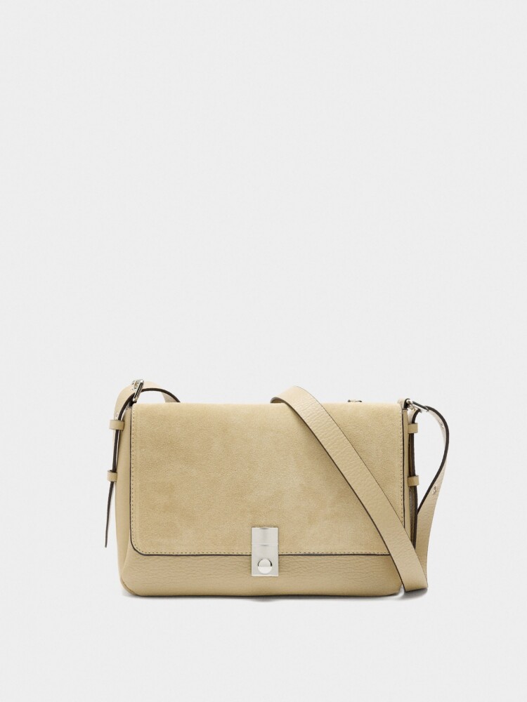 Bolso Bandolera Con Piel amarillo