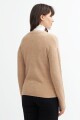 Sweater escote en V BEIGE