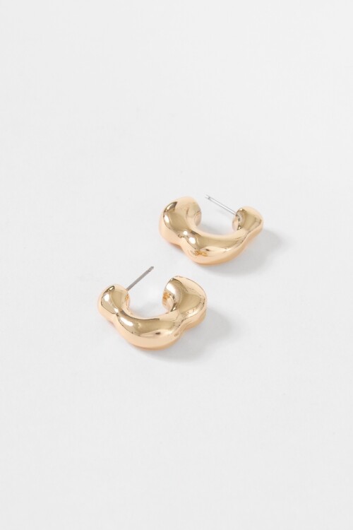 Aros clip irregular dorado