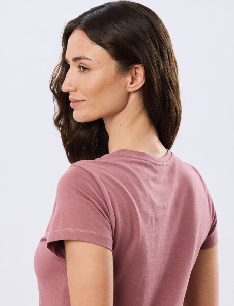 REMERA BÁSICA DE ALGODÓN Rosa Oscuro