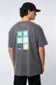 CREAM SQUARE TEE Gris