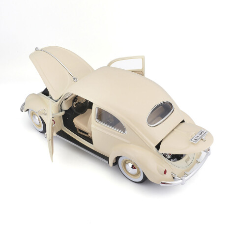 Bburago Escala 1:18 Auto de Colección Volkswagen Käfer-Beetle Blanco (1955)