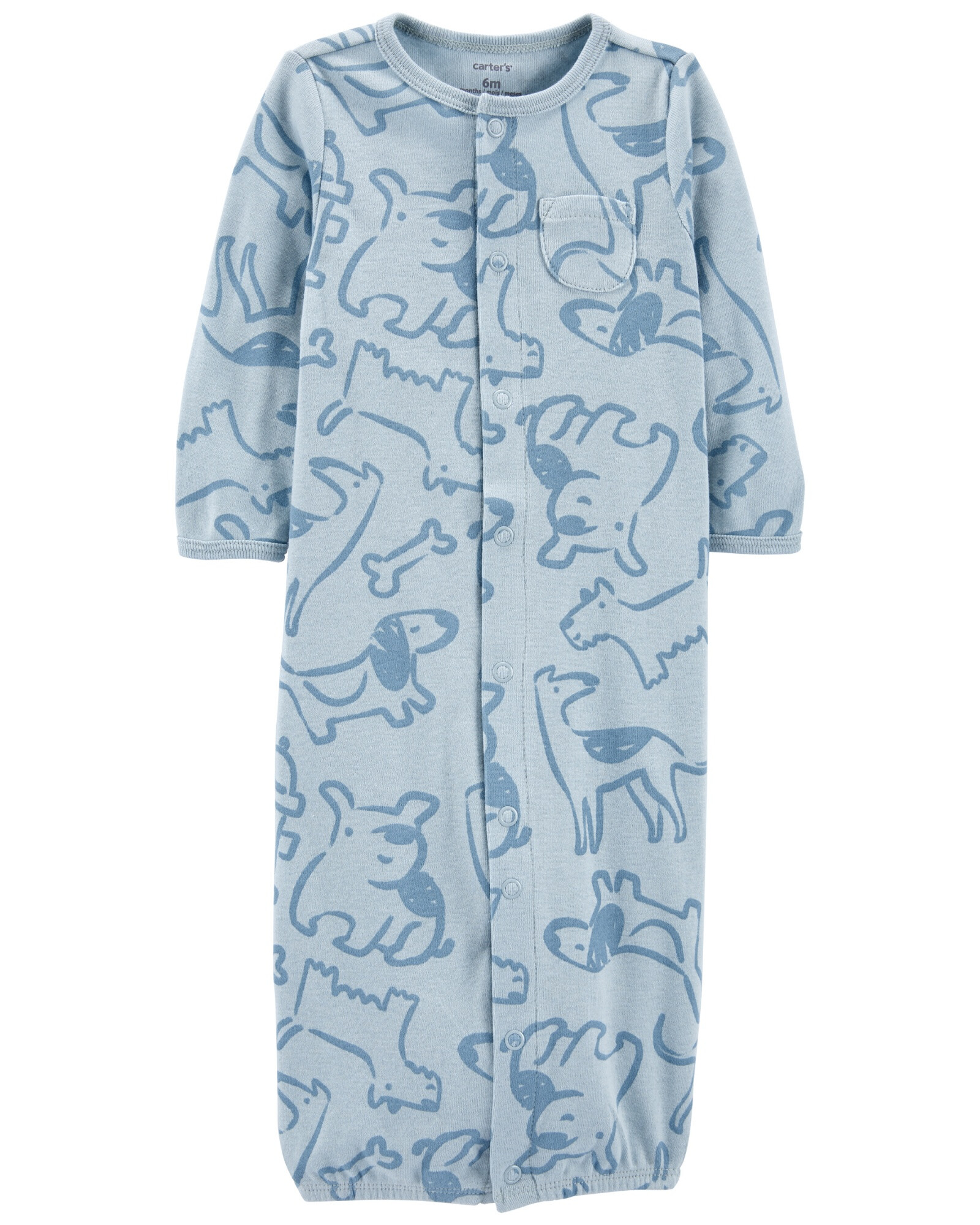 Pijama convertidor de algodón con medias y gorro, diseño perros Pijama convertidor de algodón con medias y gorro, diseño perros