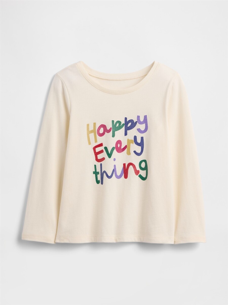 Remera Gráfico Toddler Niña - Happy 