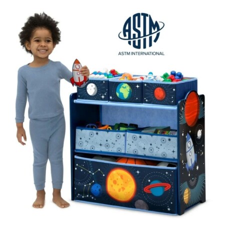 Organizador de juguetes de Sistema Solar 6 contenedores AZUL