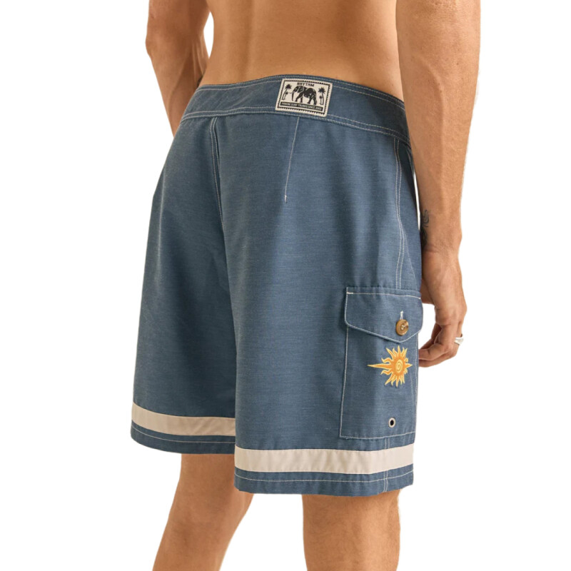 Boardshort Rhythm Signature Stripe - Azul Boardshort Rhythm Signature Stripe - Azul
