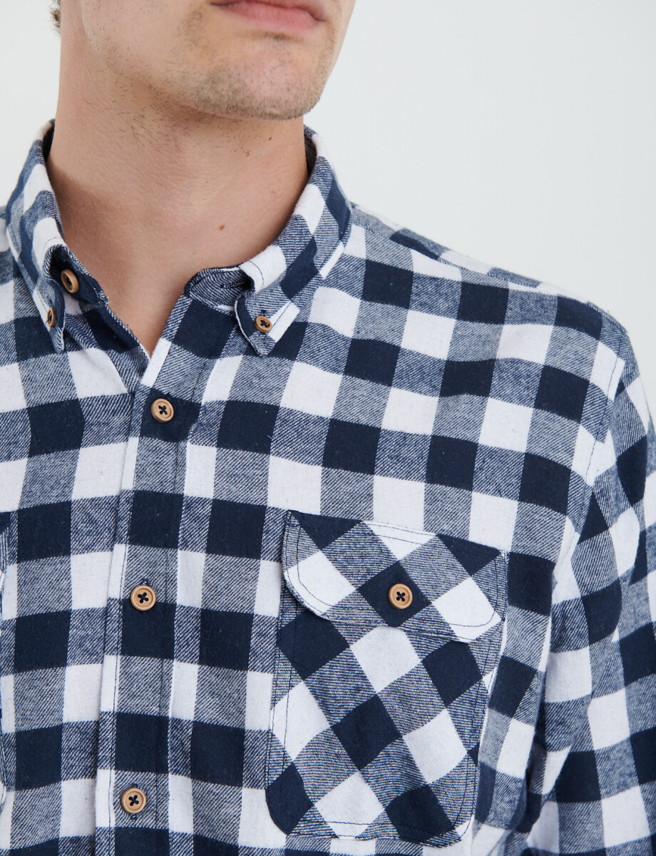 012600 CAMISA HARRY Azul Osc/bla