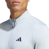 Remera Adidas Training Essentials Zip Celeste