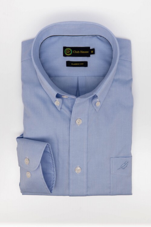 Camisa Button Down - Non Iron Celeste palido