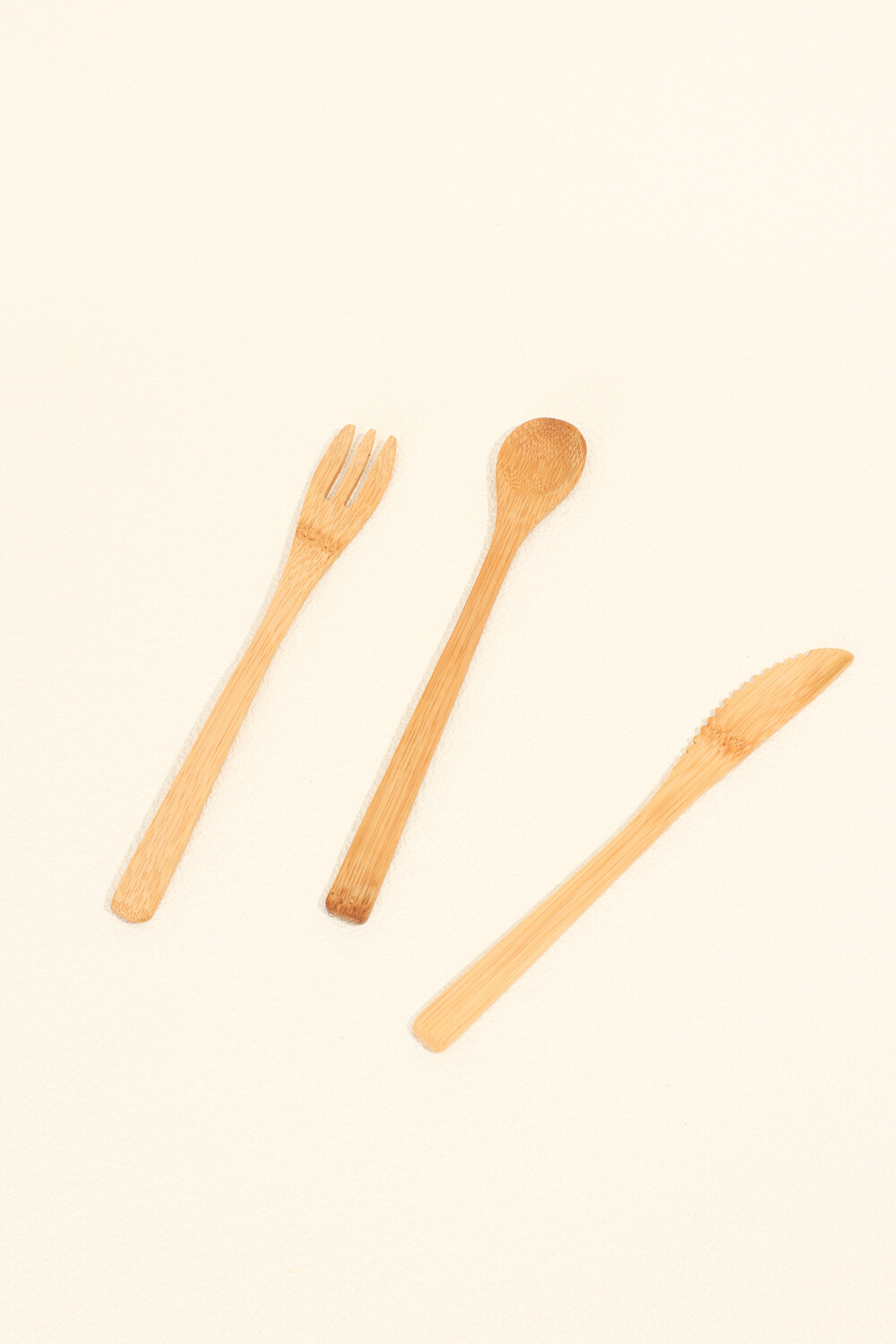Set De Cubiertos Madera Color Unico