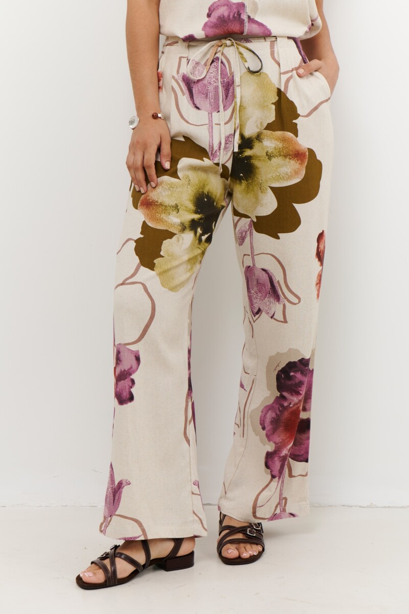 PANTALON LINO TULIP VERDE