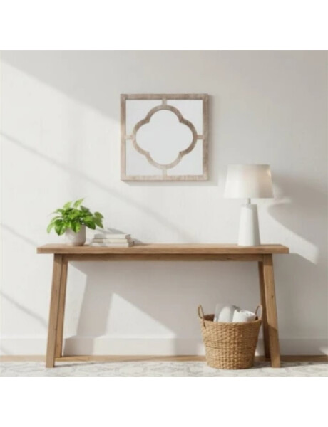 ESPEJO DISEÑO FLOR 40X40CM PATINA BLANCO MADERA ESPEJO DISEÑO FLOR 40X40CM PATINA BLANCO MADERA