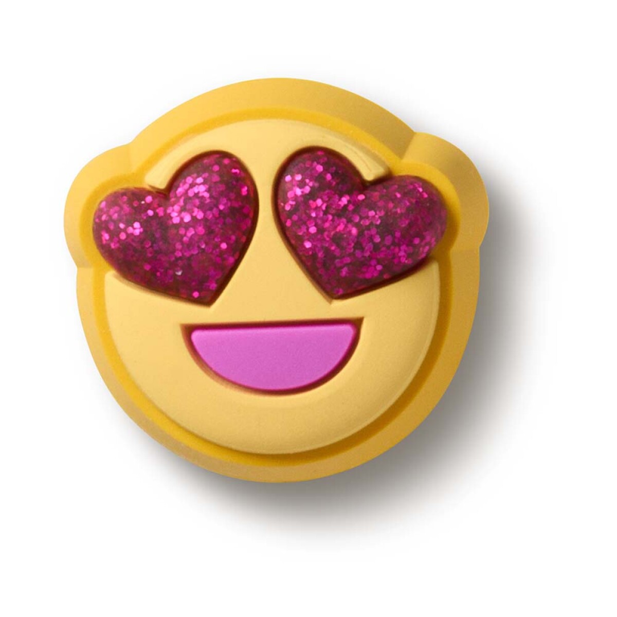 Jibbitz Glitter Heart Eyes Face 