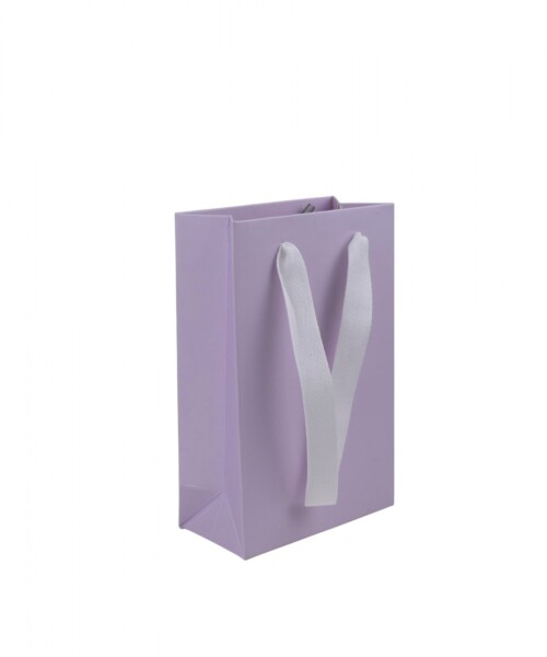 Bolsa cartulina laminada 10x05x15 cm LILA