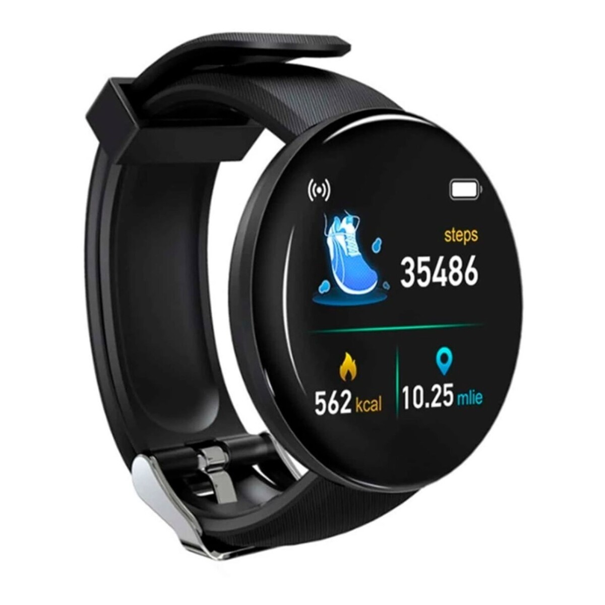 Reloj Inteligente Smartwatch Circular Fitness Ritmo Card Color Variante Negro Atrix
