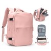 Mochila de viaje para carry on rosa